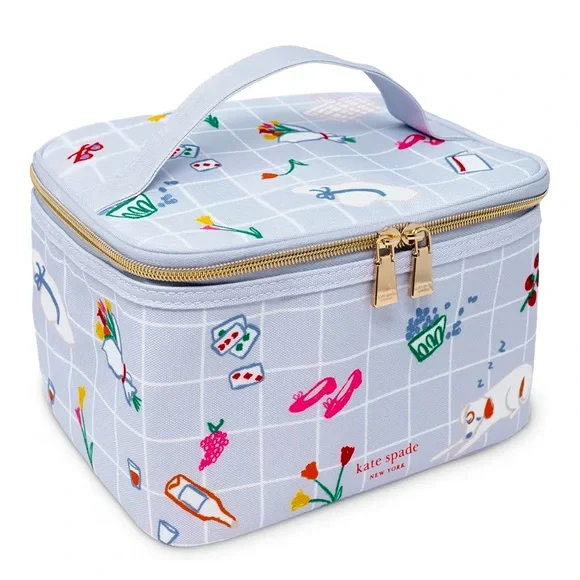 Kate Spade Light Blue Park Picnic Insulated Lunch Bag NWT - Picture 2 of 9